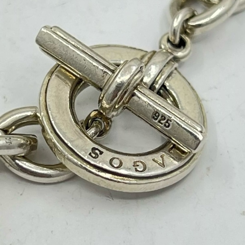 LAGOS Silver Toggle Clasp Bracelet with Heart Charm - Picture 10 of 11